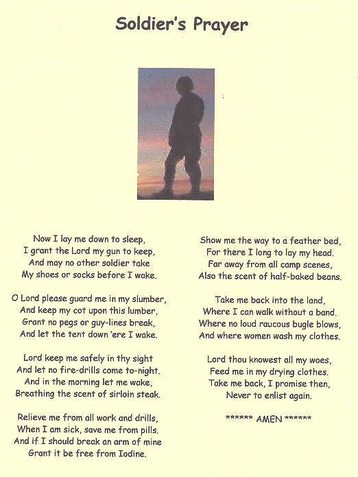 My Father Wrote - Soldier's Prayer